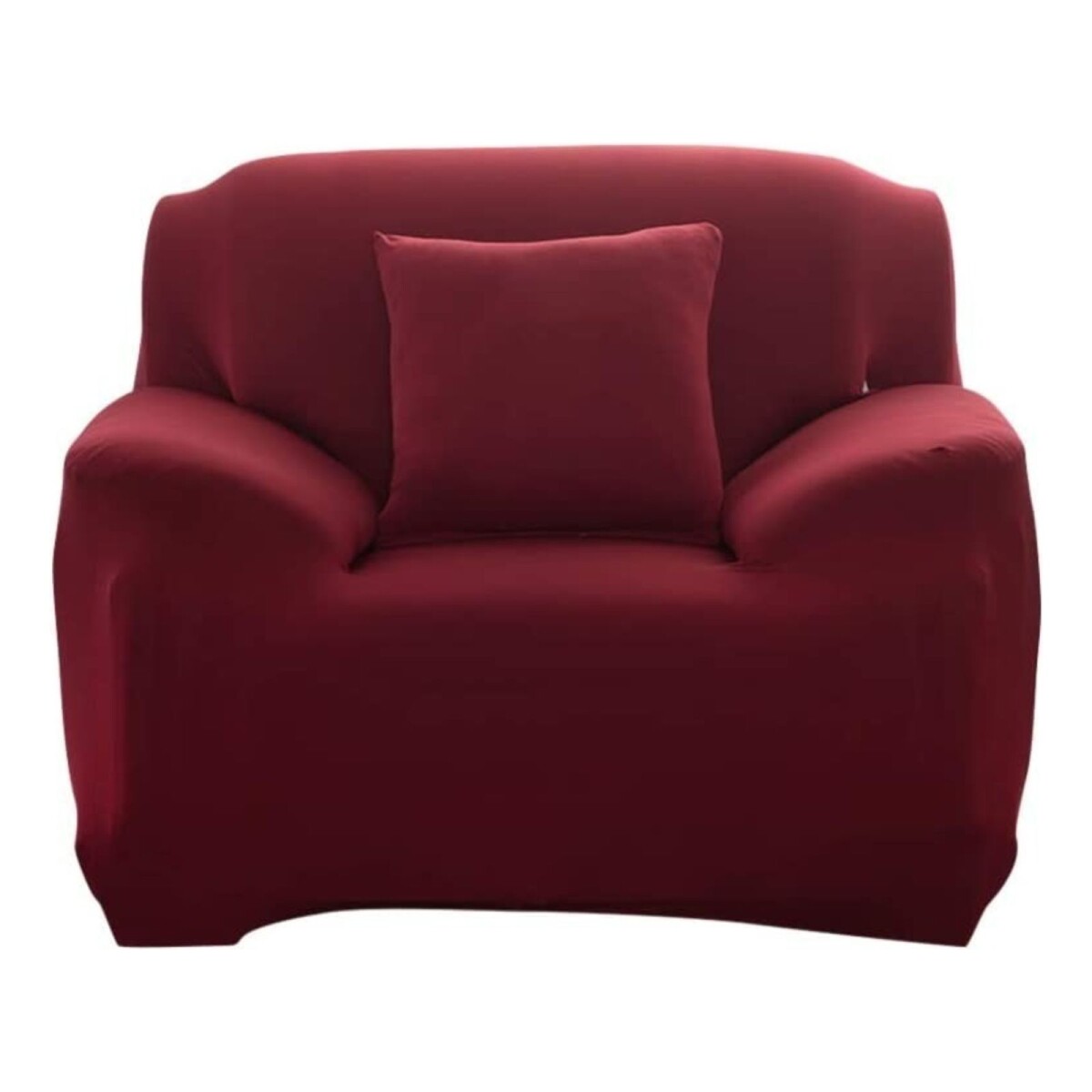 Pack X2 Funda Forro Cubre Sillon Sofa 1 Cuerpo Elastizada - Color Variante Bordoclaro 