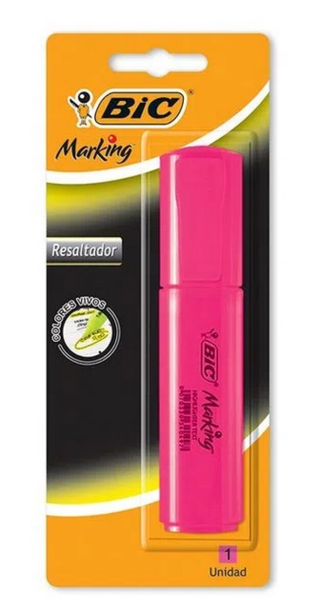 RESALTADOR BIC BRITE-LINER TEXT ROSADO 