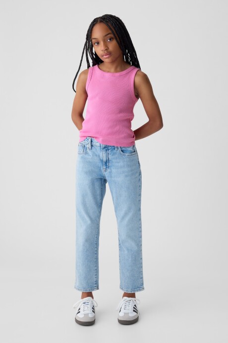 Musculosa Rib Niña Indie Pink