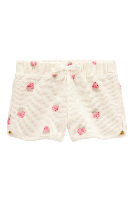 Short de algodón térmico, diseño frutillas Sin color