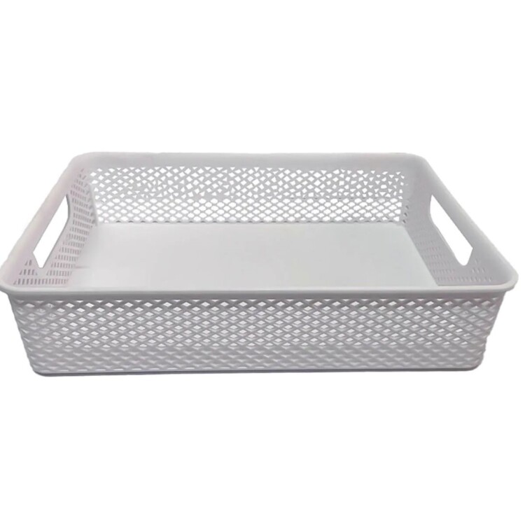 CANASTO ORGANIZADOR LINEA BLANCO 30 CM Sin color