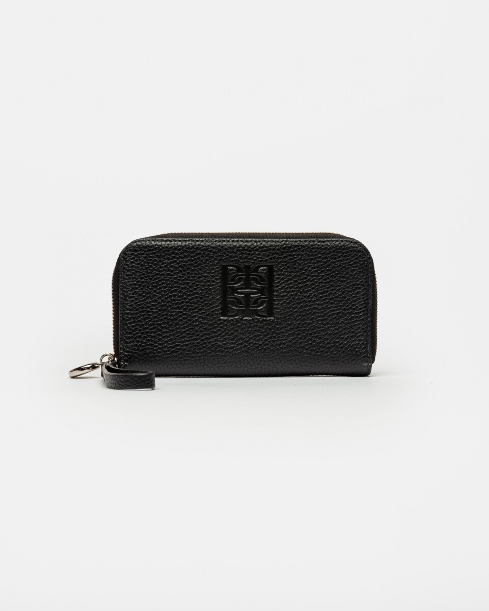 Billetera The Roots En Cuero Graneado - Negro 