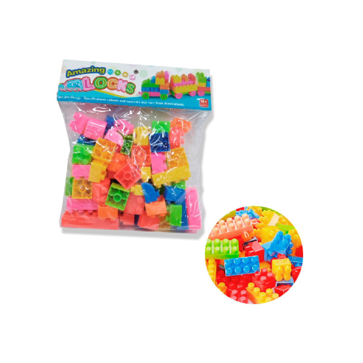 OUTLET Bloques de encastre colores fluo 24*24 cm - Outlet Bloques De Encastre Colores Fluo 24*24 Cm 
