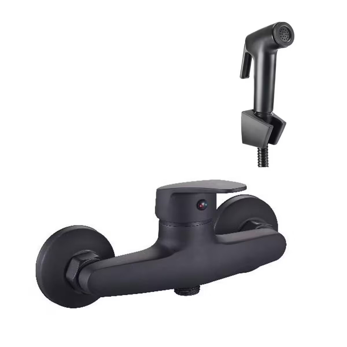 Grifería De Ducha Higiénica Monocomando Capri Negro Mate 