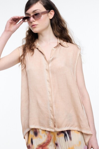 CAMISA IRREGULAR Beige