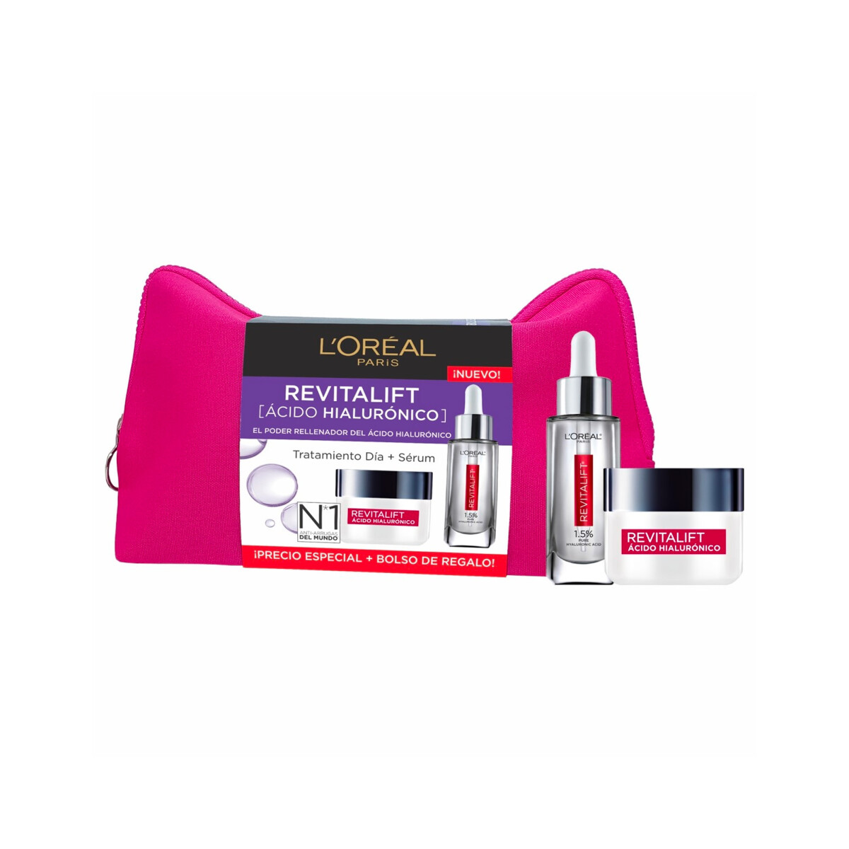 Pack L'Oréal Paris Revitalift Hialurónico Crema Día + Sérum - Pack 