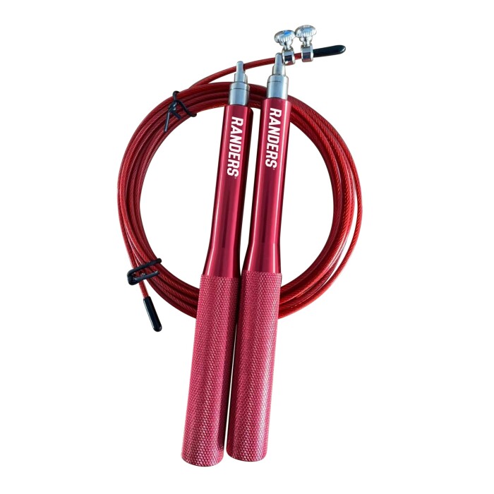 ( ARG-011 )Cuerda de saltar aluminio con rulemán Randers Rojo