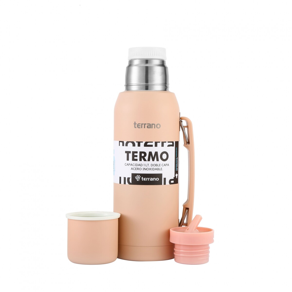 TERMO PREMIUM DE 1LT TERRANO CON MANIJA - ROSA 