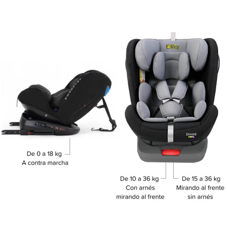 Butaca Silla Auto Bebé Cleopatra Giro 360 Reclinable Negro