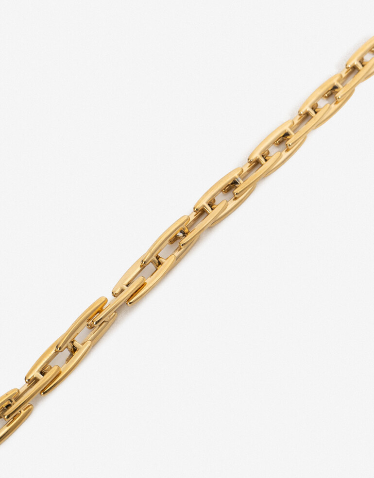 Collares Cortos Metal Collar Corto De Acero - Dorado
