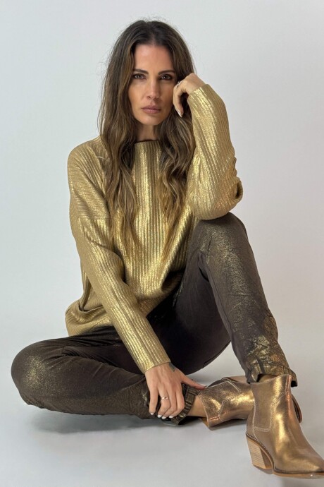 PANTALÓN FATMA Dorado - Marron
