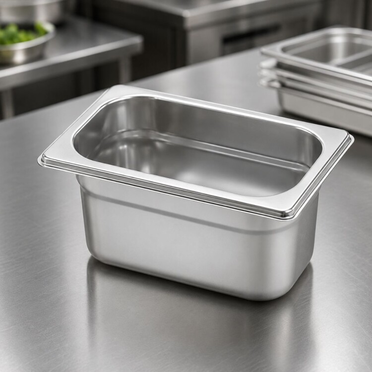 CUBA GASTRONOMICA RECHAUD TRAMONTINA 1/9 65MM ACERO INOX. CUBA GASTRONOMICA RECHAUD TRAMONTINA 1/9 65MM ACERO INOX.