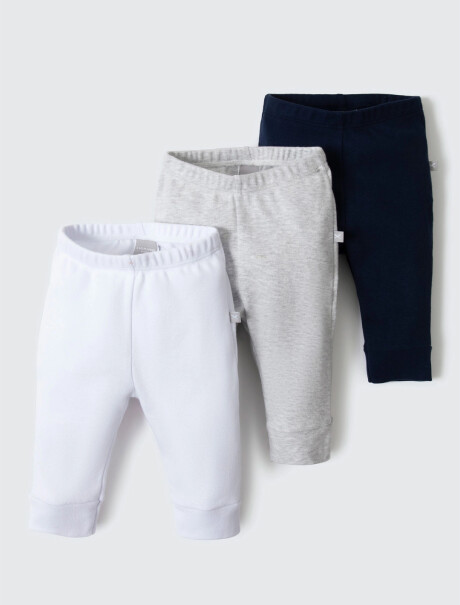 KIT CON 3 PANTALONES DE BEBÉ MULTICOLOR