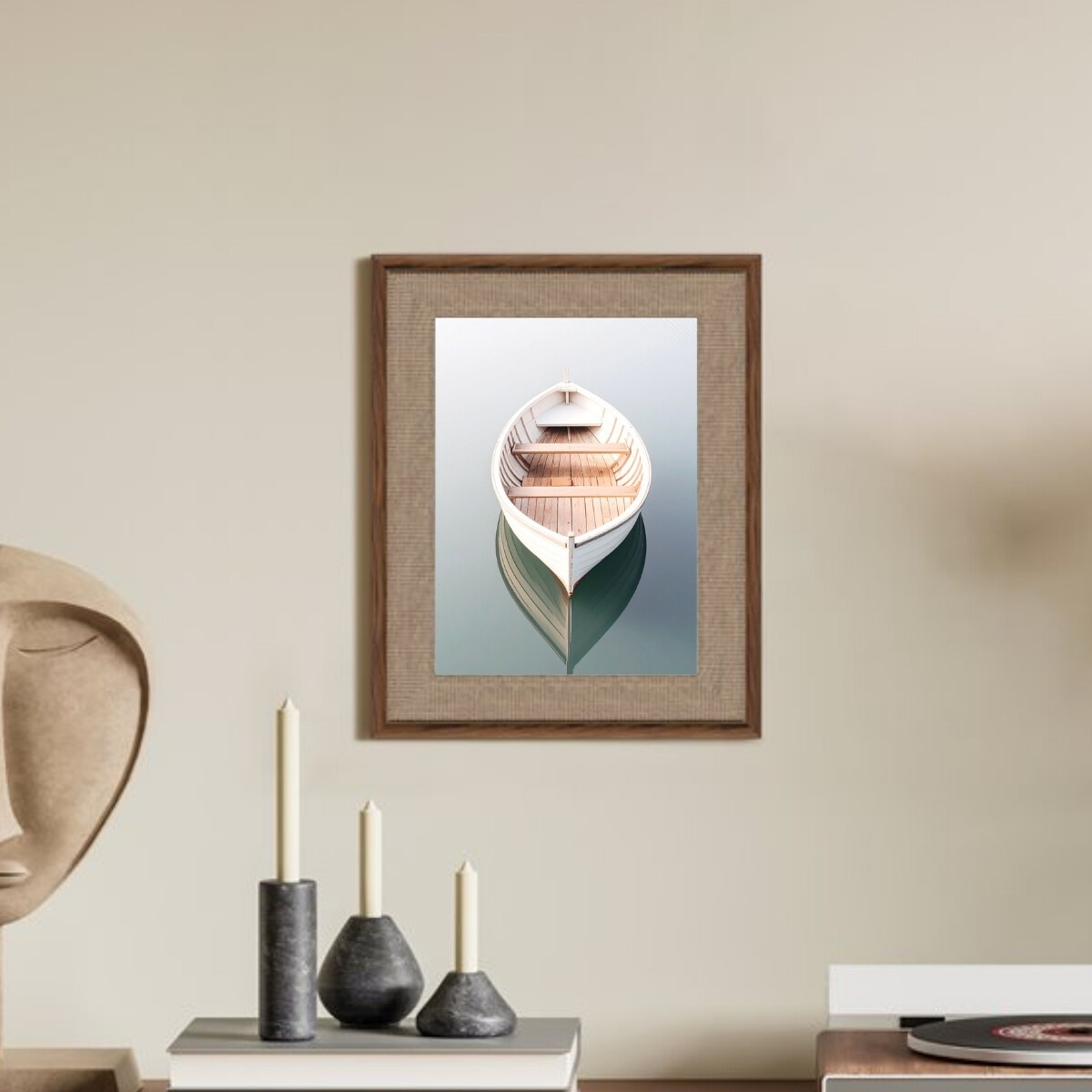 Portarretrato 13x18 dos tonos simil madera - MARRON 