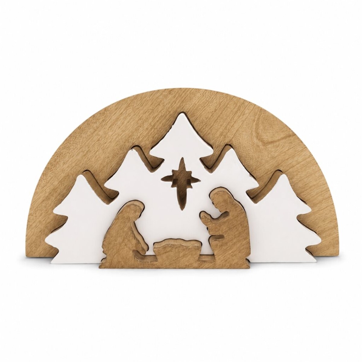 PESEBRE ENCASTRE MADERA 30X15 CM. 