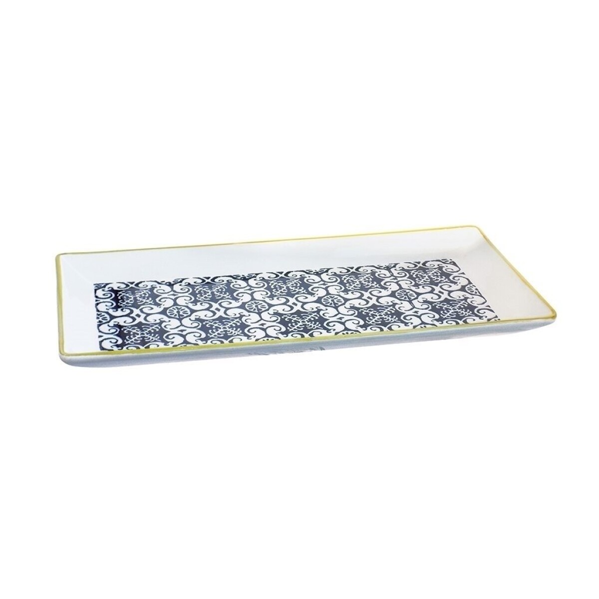 BANDEJA RECTANGULAR 38x18.5CM NAZEN NEGRO 