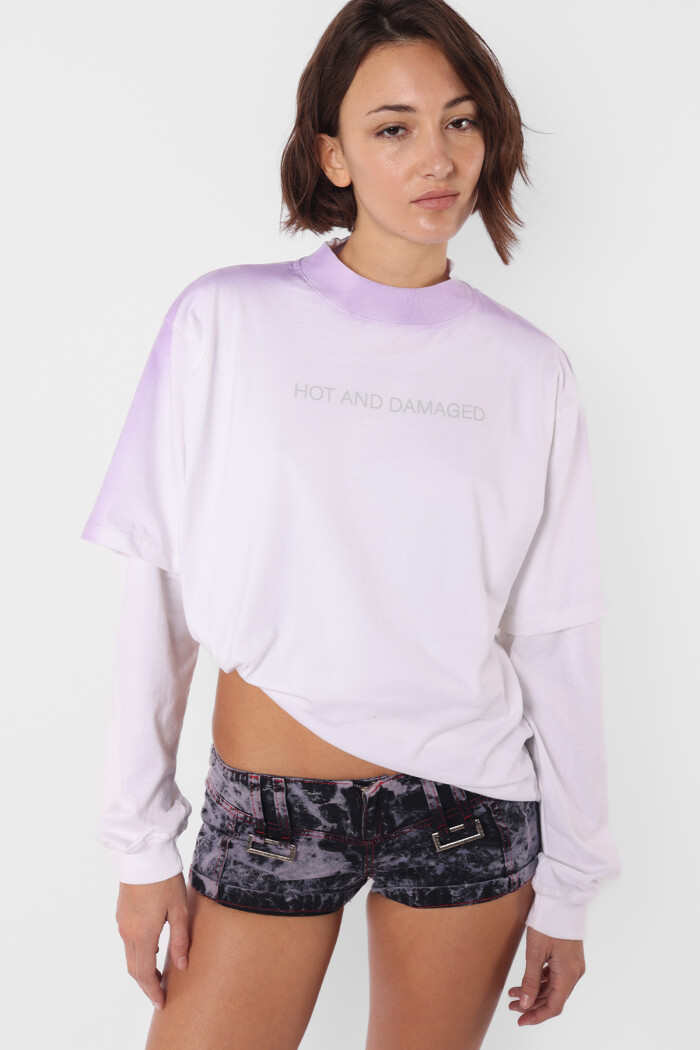 Remera Damaged Lila