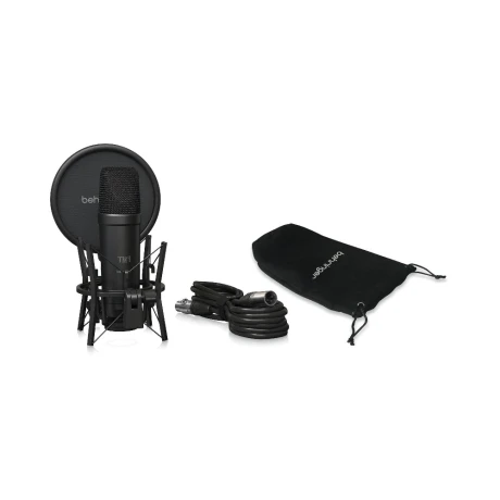 MICROFONO BEHRINGER TM1 DARK EDITION CON ANTIPOP, CABLE Y FUNDA MICROFONO BEHRINGER TM1 DARK EDITION CON ANTIPOP, CABLE Y FUNDA