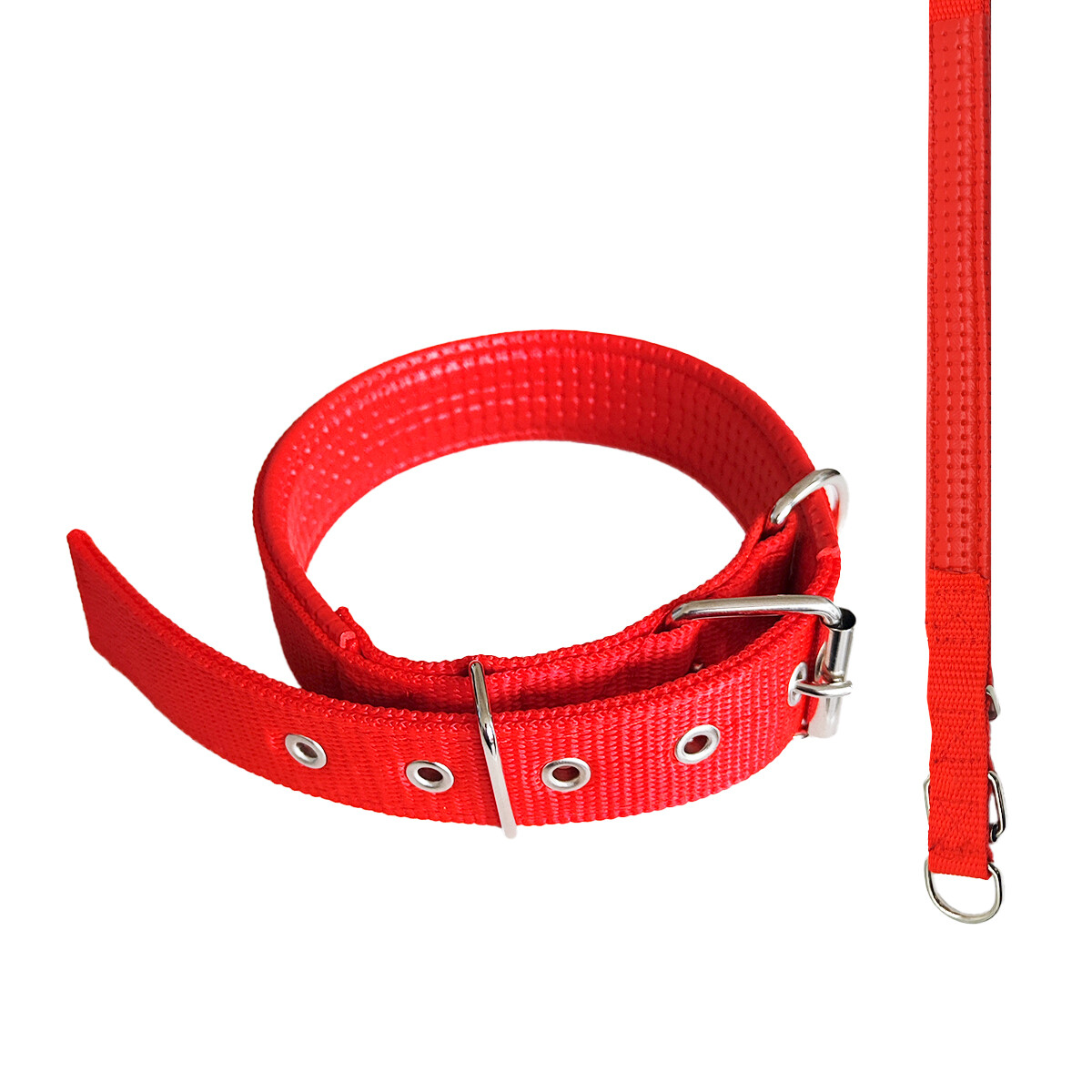 Collar 3cm Perros Acolchado Cómodo Ajustable Suave - Color rojo 