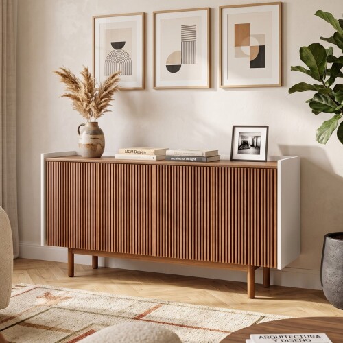 Aparador Buffet Dune Ripiado 1.6 - Linea Manhattan Off White