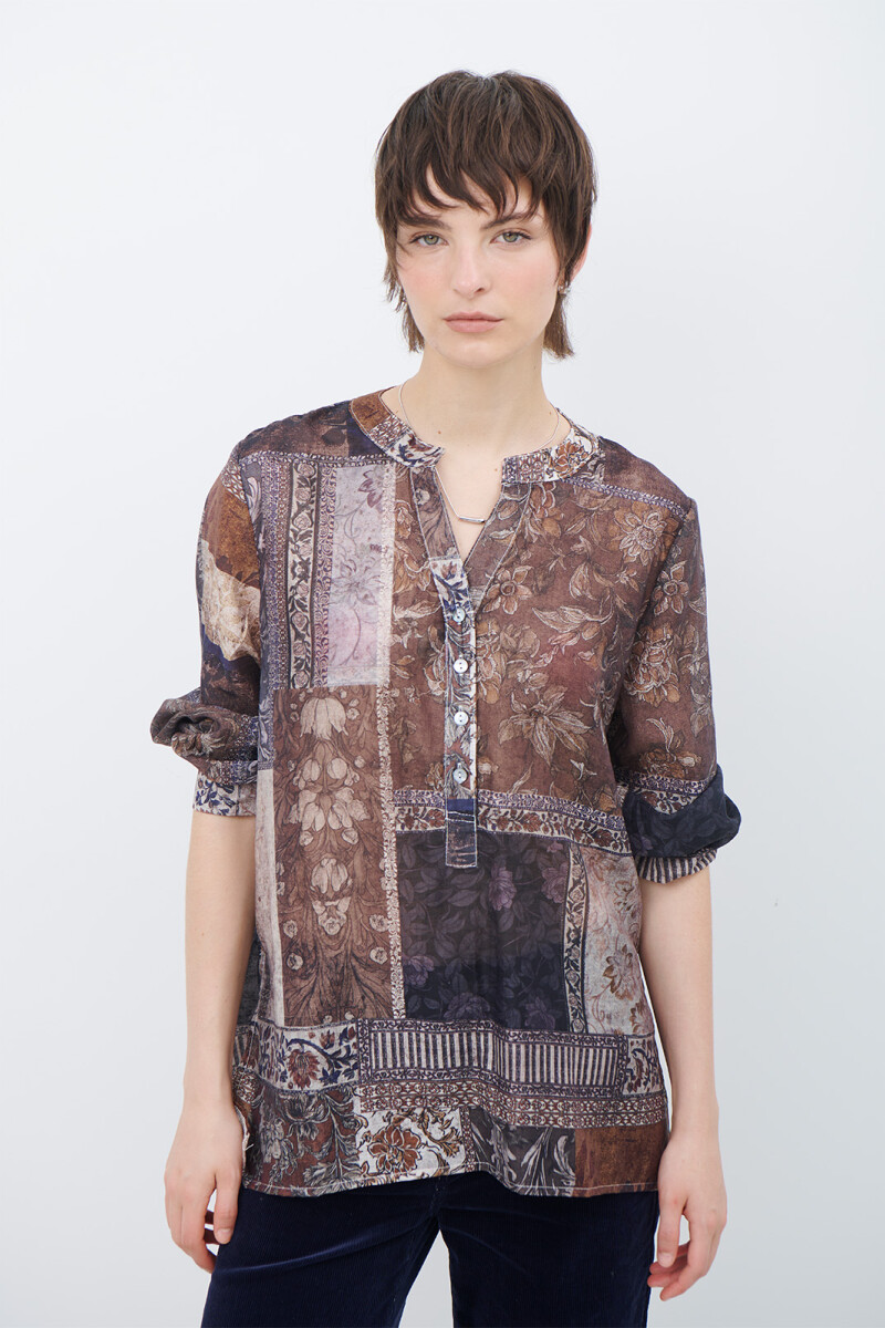 CAMISA JULIA RIMA MARRON