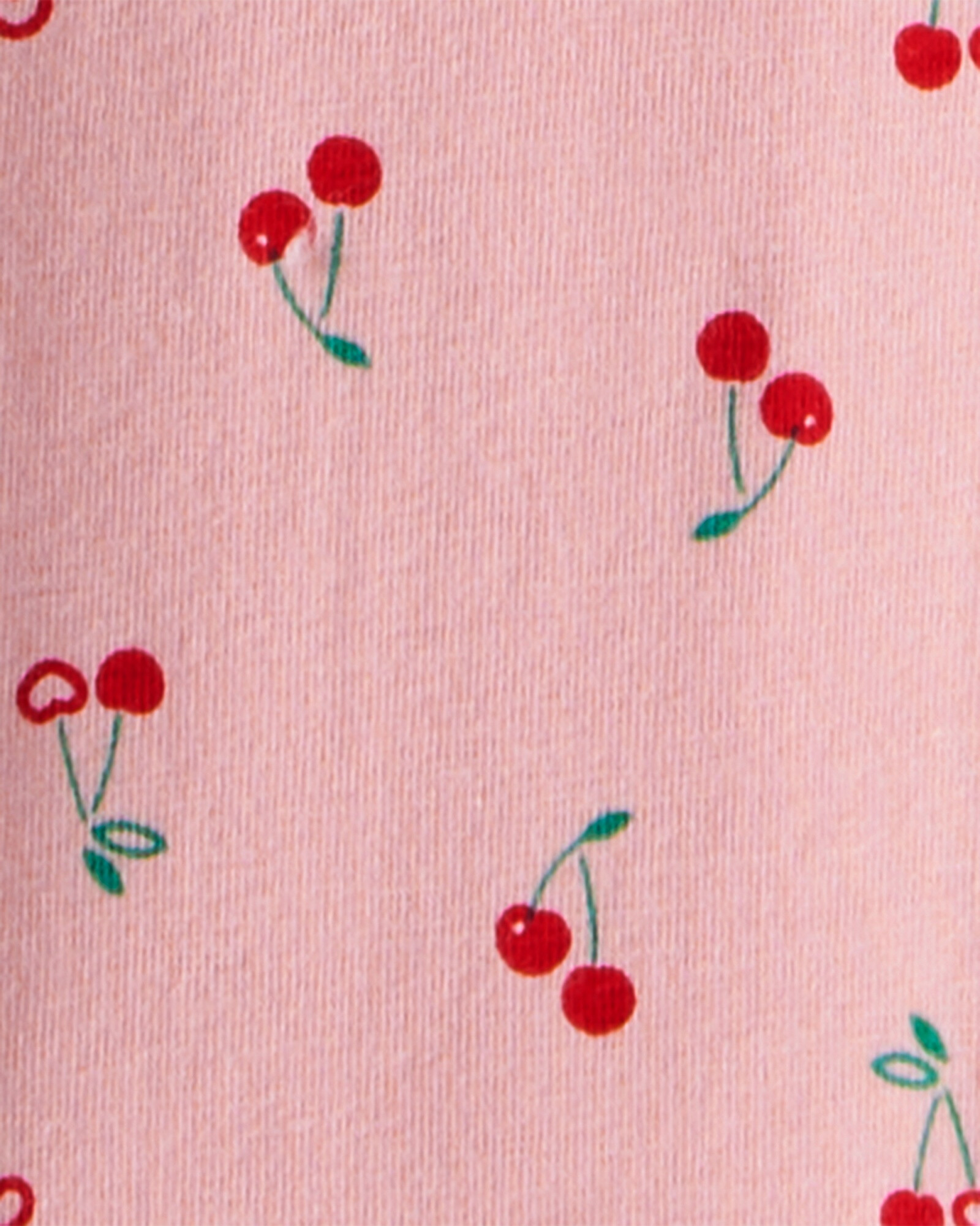 Set dos piezas de algodón, pantalón y buzo, rosado, diseño cerezas. Talles 2-5T Sin color