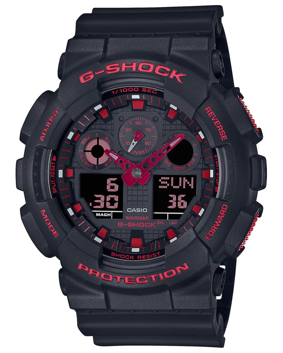 Reloj Análogo/Digital Casio G-Shock GA-100BNR Super Resistente - Rojo 