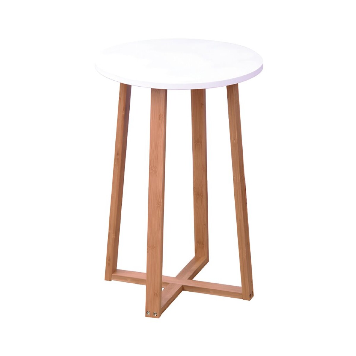 MESA REDONDA 40X40X60 CM BAMBOO CON BLANCO 