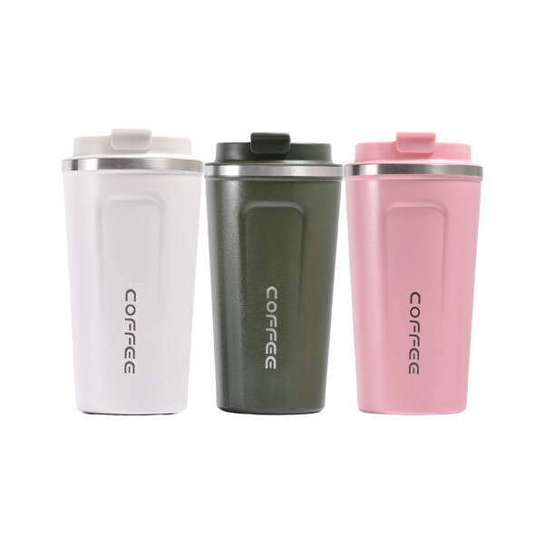 Vaso Térmico Coffee Mug 510 Ml Con Tapa Café Té Taza Jarra Variante Color Blanco