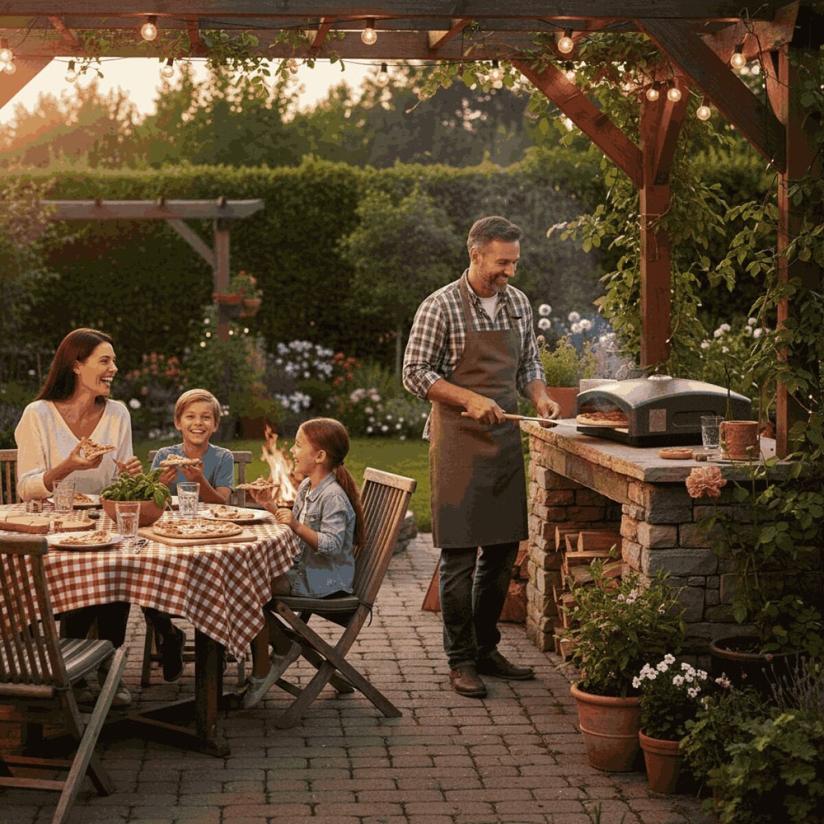 HORNO DE PIZZA A LA PIEDRA CON PALA RETRACTIL 