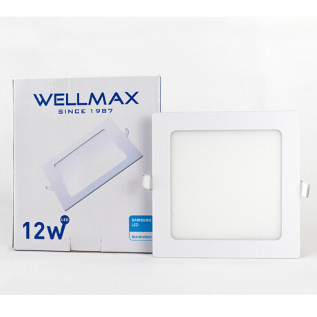 PANEL LED EMBUTIR CUADRADO 12W (840LUM) L:17CM FRIA WELLMAX ++ N/a