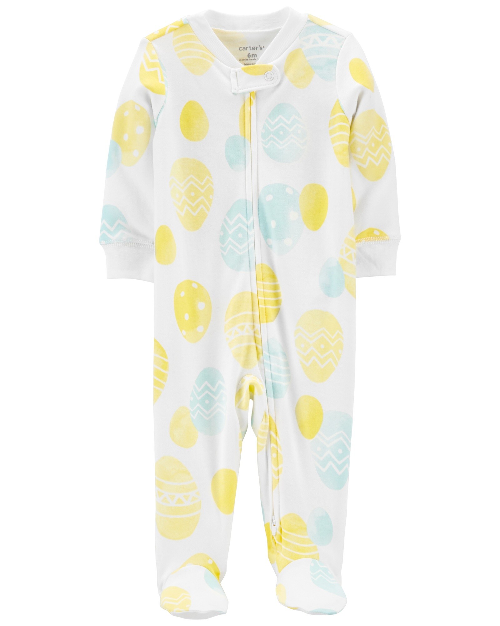 Pijama de Algodón de Una Pieza con Pie y Ajuste 100% Perfecto Pascuas Sin color