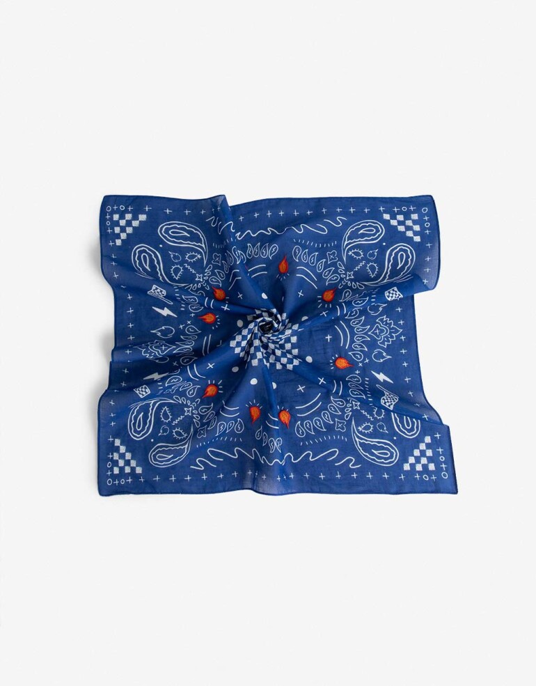 Pañuelos Raso Algodón Pañuelo De Algodon Con Estampa Ludica - Combinacion Multicolor