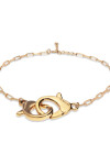 COLLAR BAÑADO EN ORO 18K CON MOSQUETÓN ENTRELAZADO GRANDE Colgante