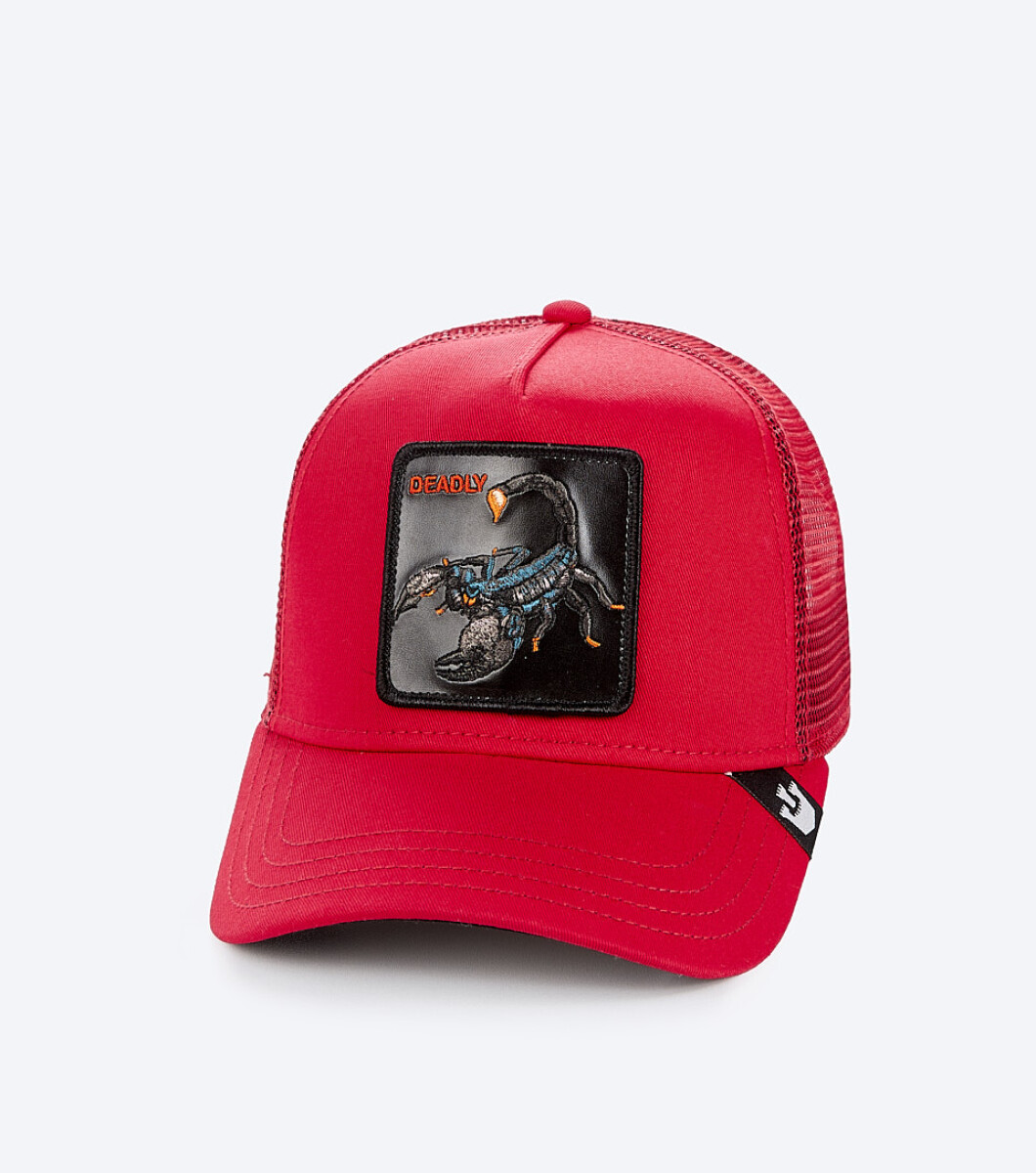Gorra Goorin Bros Trucker Baseball - The Deadly Scorpion - Rojo 