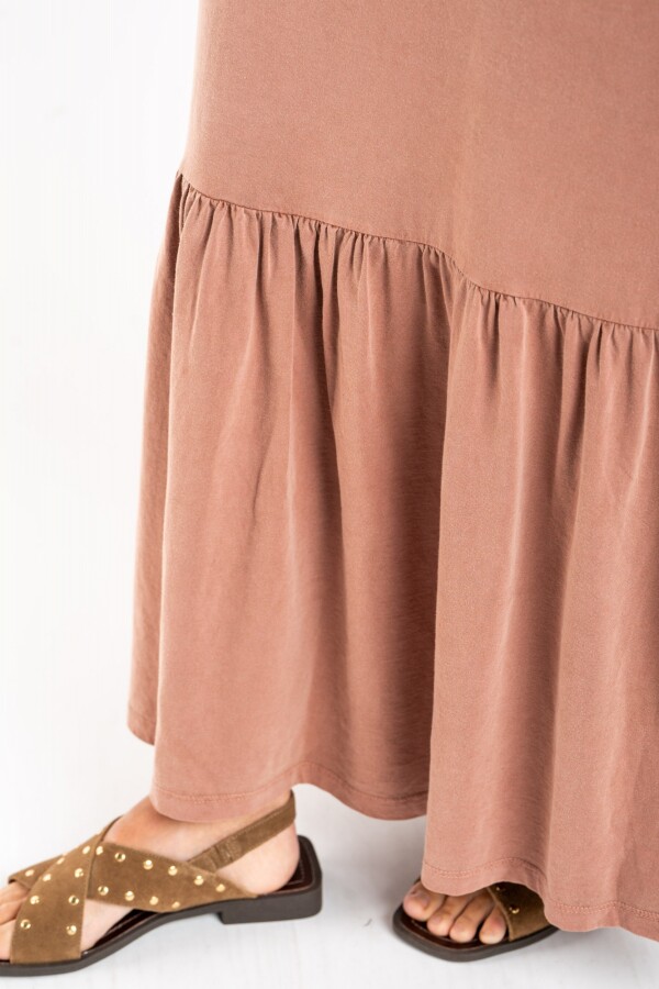 Vestido Algodon Lavado Gris Oscuro