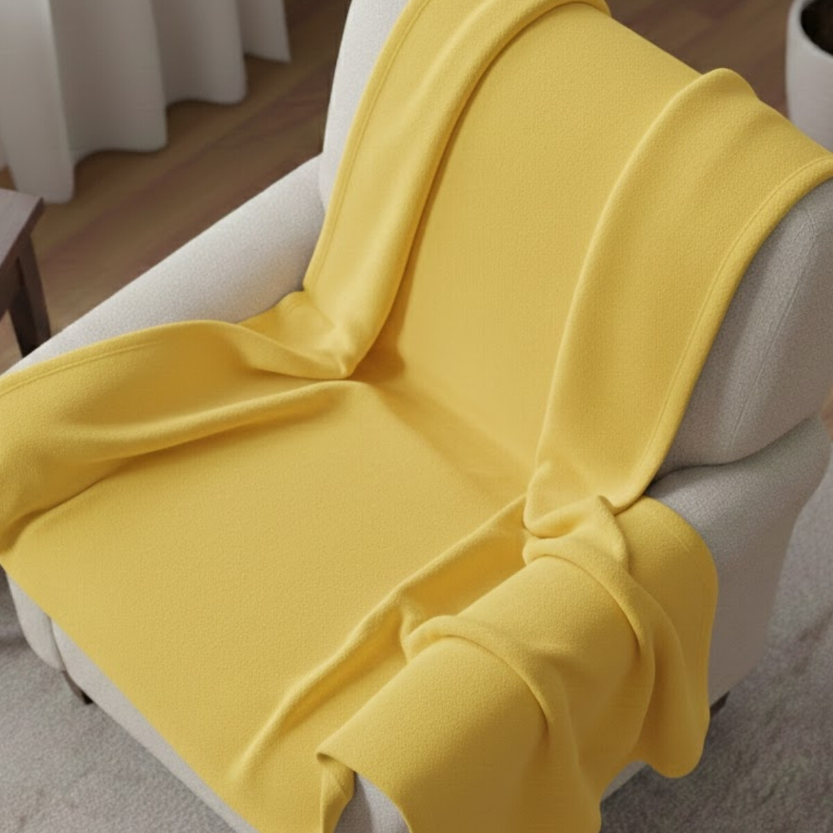 Manta polar Fleece 1 plaza 127x152 cm - AMARILLO 