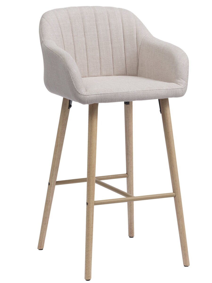 Taburete de bar ADSLEV tela beige/color roble 