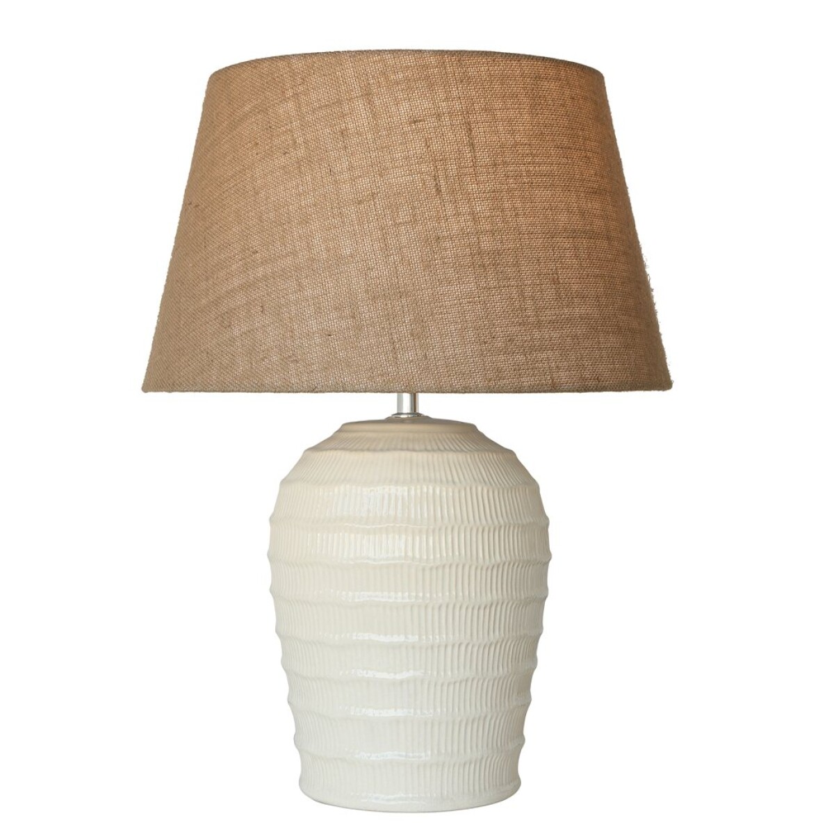 LAMPARA DE MESA CERAMICA D38x52CM CREMA 