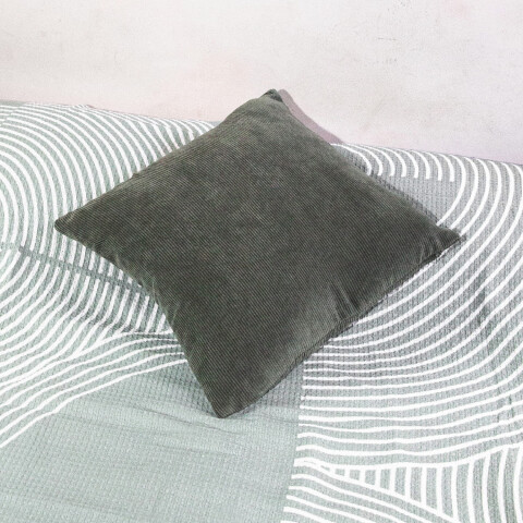 Funda de almohadón pana 45x45cm verde