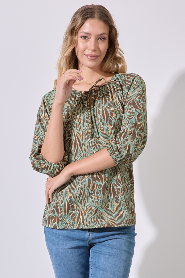 Blusa Printed VERDE/MULTI