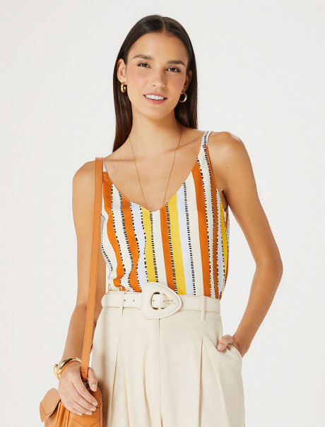 MUSCULOSA ESTAMPADA DE BRETEL FINO MULTICOLOR