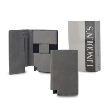 Tarjetero Lincoln's Anticlonacion Osorno Gris Tarjetero Lincoln's Anticlonacion Osorno Gris