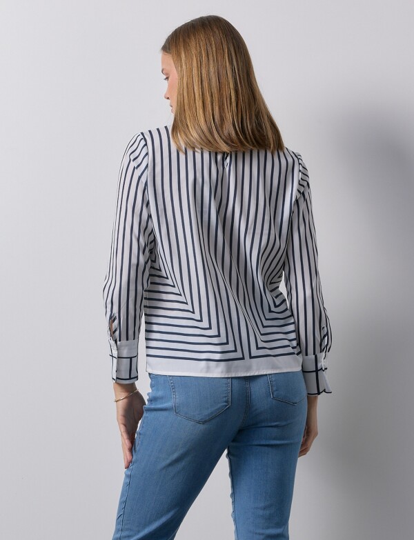 Blusa Lineas BLANCO