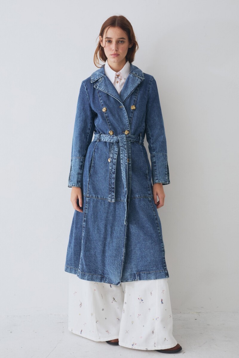 TRENCH JEAN Azul Claro