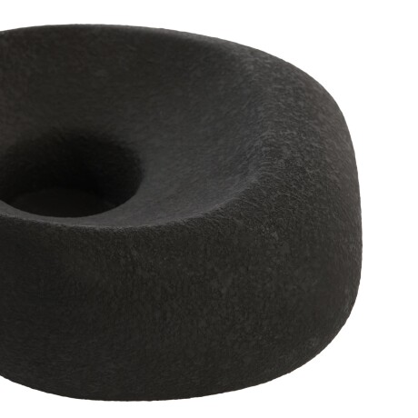 CANDELABRO CERAMICA NEGRO ALKA