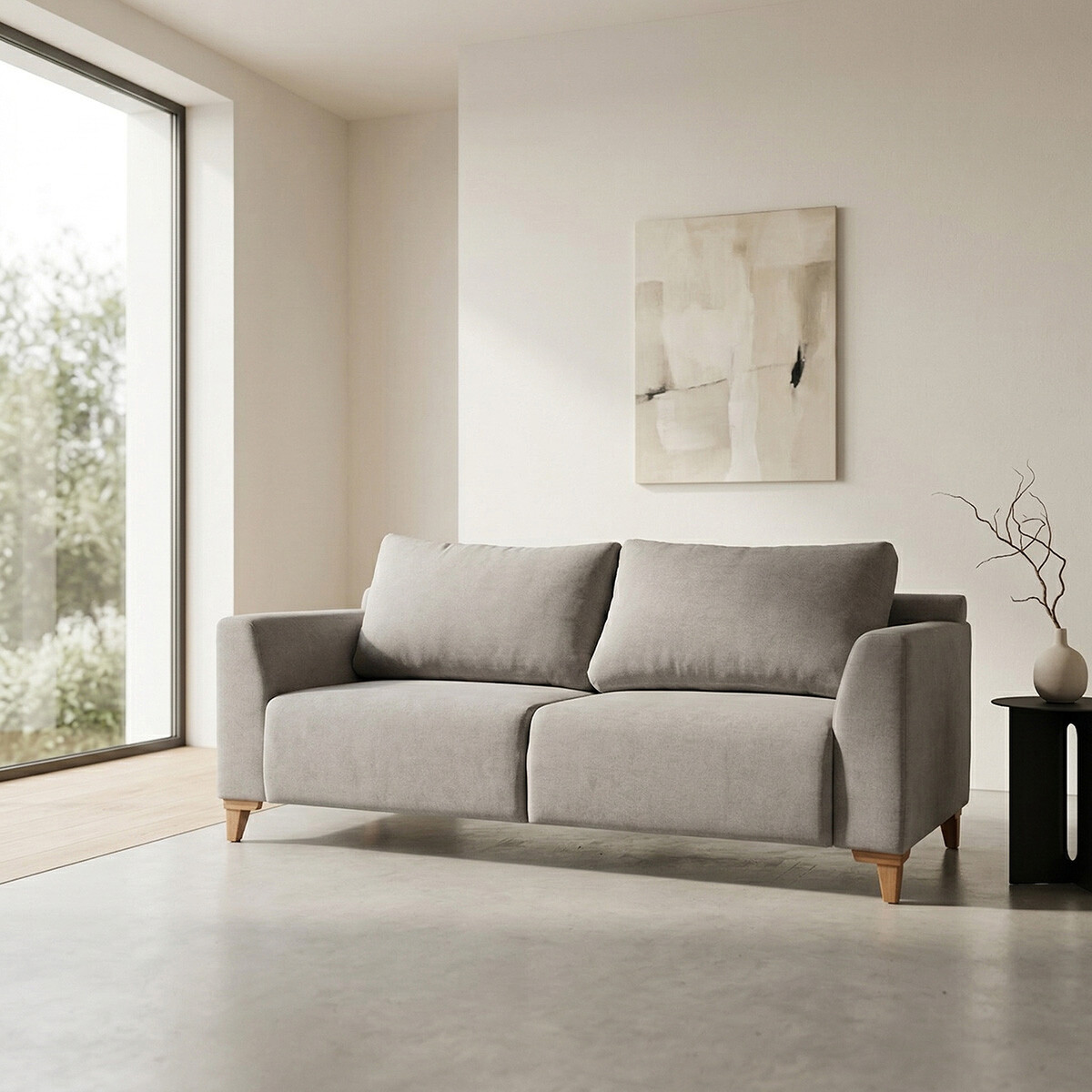 Sofá Gino - Microfibra - 3 cuerpos - TC1009 (Plata) 