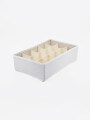 CAJA ORGANIZADORA ROPA INTERIOR 15 ESPACIOS CRUDO