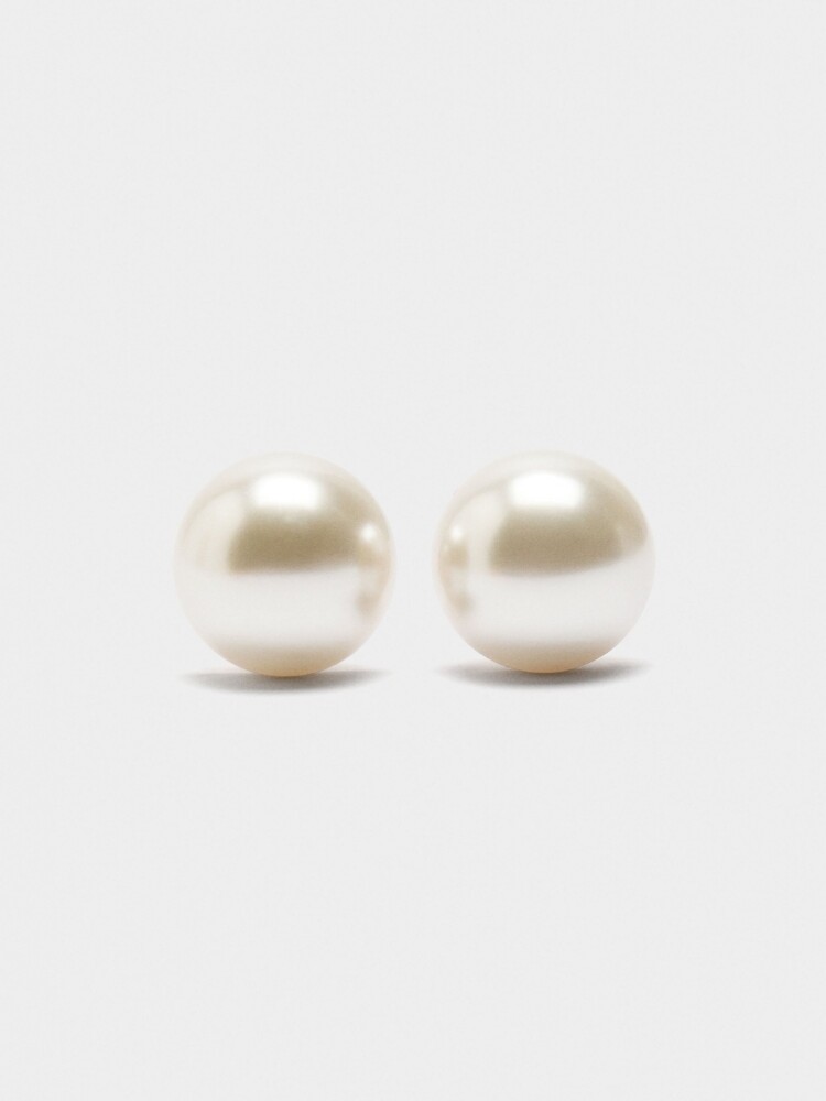 Pendientes De Perla blanco