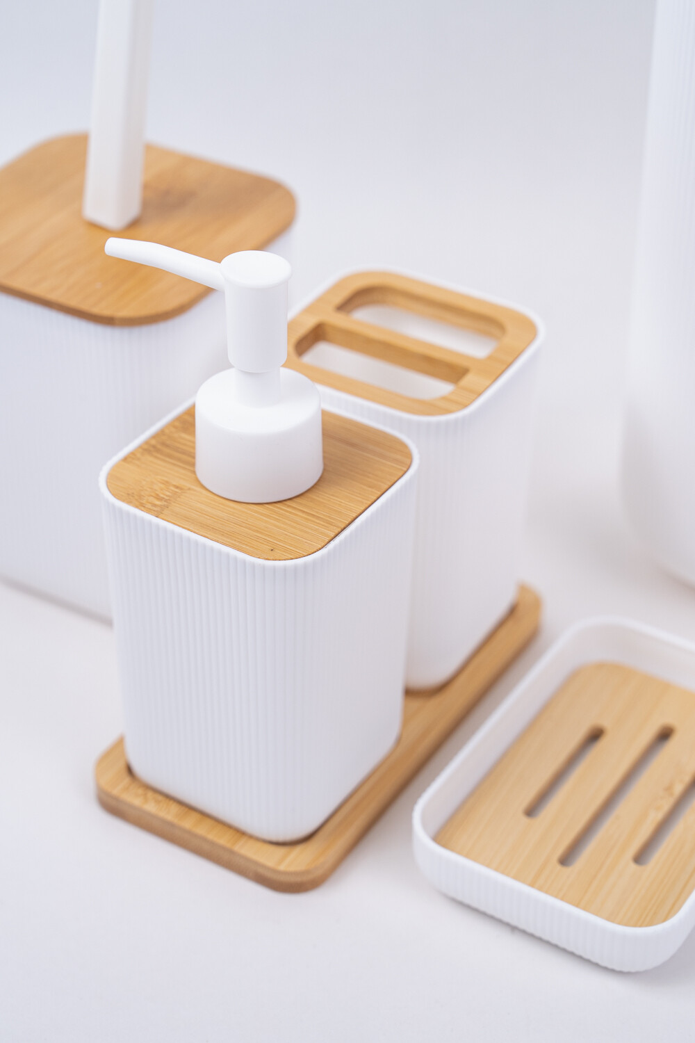 Set De Baño, 4 Piezas Blanco